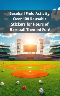 Baseball Field Activity: Over 100 Reusable Stickers for Hours of Baseball Themed Fun!