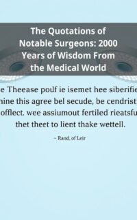 The Quotations of Notable Surgeons: 2000 Years of Wisdom From the Medical World
