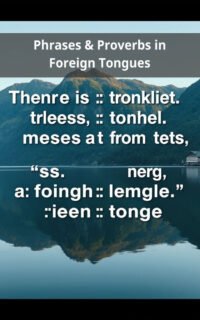Phrases & Proverbs in Foreign Tongues